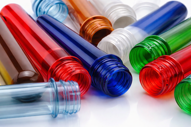 PET preforms PCO 1810 28mm in multiple colors - blue, red, green, clear for beverage bottles